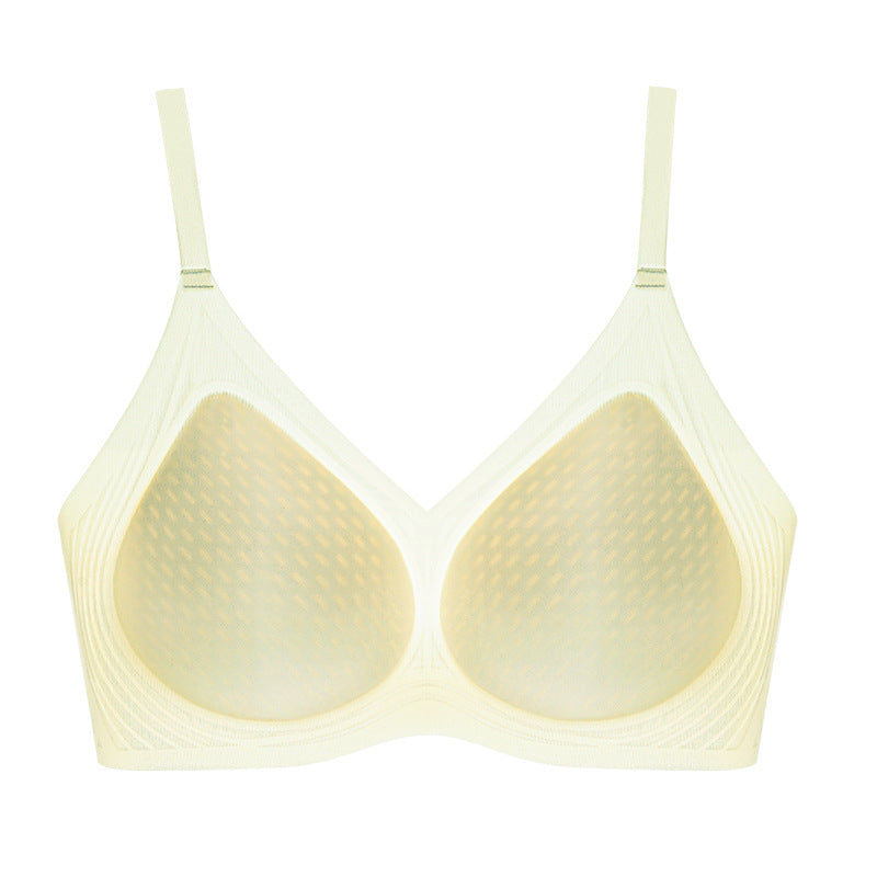 Women's Seamless Light Latex Underwear Small Chest Push Bras