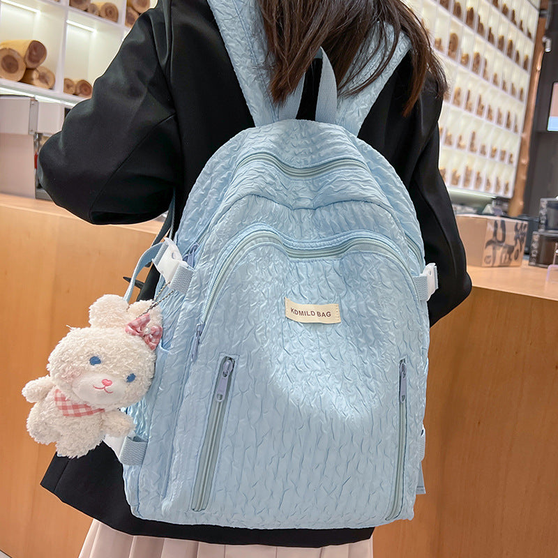 Female Junior High Good-looking Style Simple Backpacks