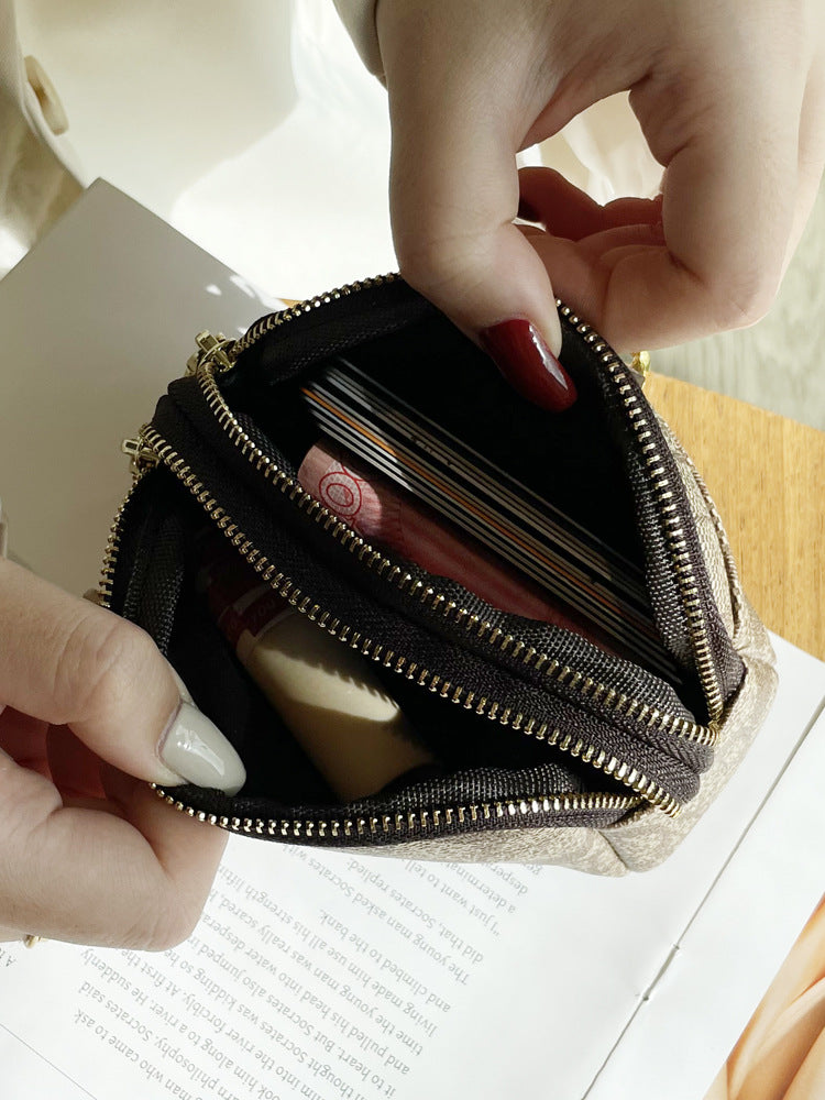 Women's Exquisite Printed Zipper Hand Carrying Clutch Coin Purses