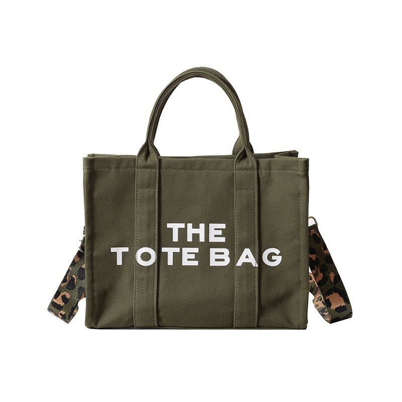 Glamorous Elegant Women's Fashion Letter Canvas Tote Bags