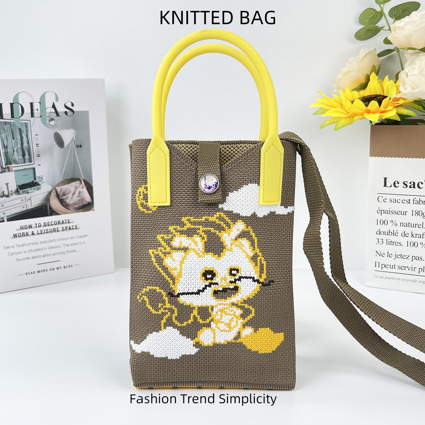 Pretty Knitted Mobile Mason Korean Mini Bags