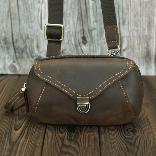 Men's Leather Genuine Construction Site Work Wear Bags