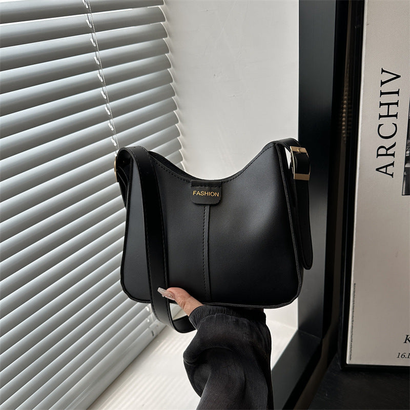 Women's Retro Textured Fashion Large Capacity Solid Color Women's Shoulder Bag