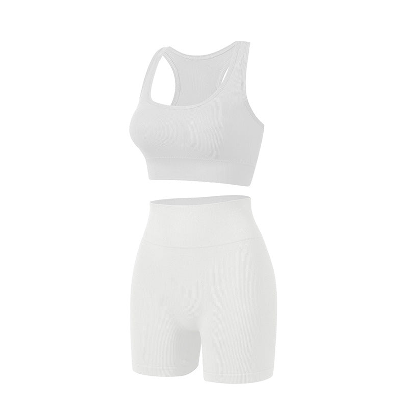 Work Back Seamless Knitted Belly Contracting Shorts Lingerie Sets