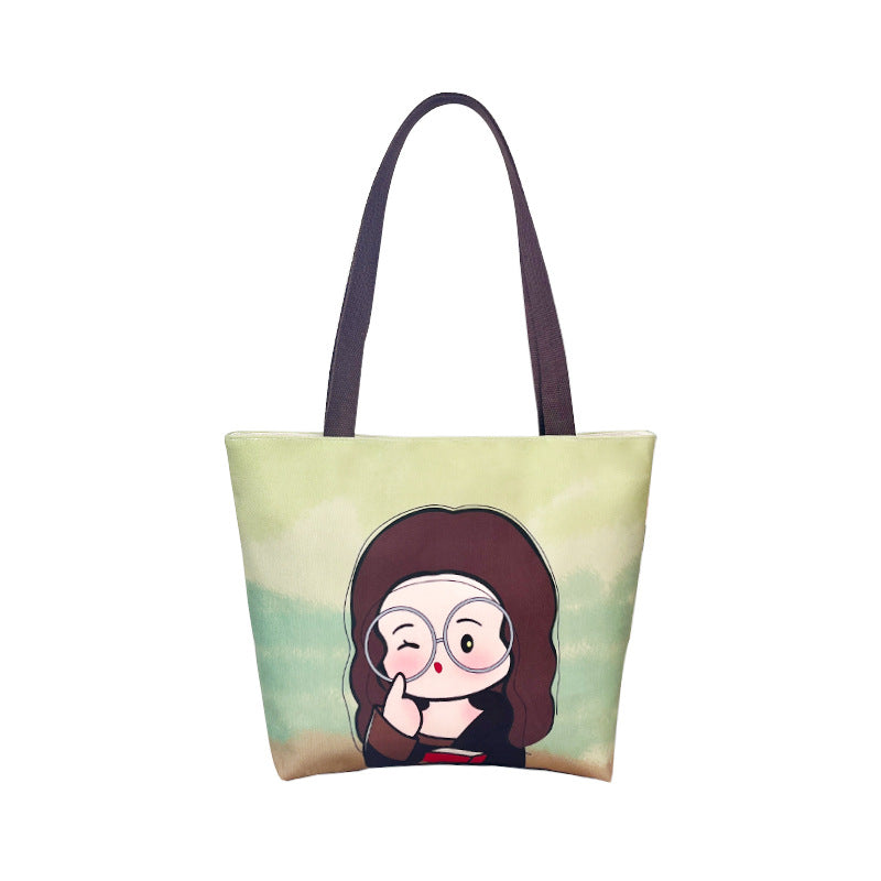 Canvas Fabric Duplex Printing Versatile Large Capacity Month Sales Thousand Bags