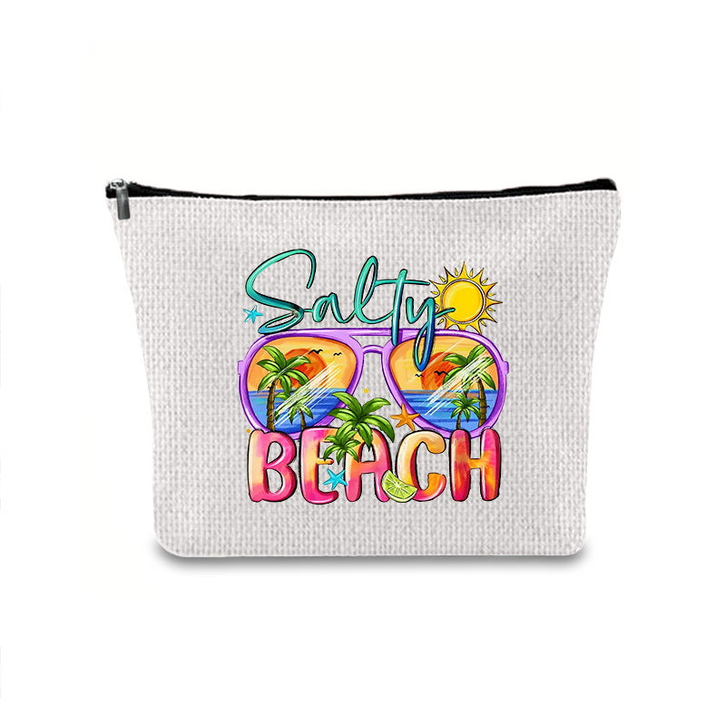 Printing Buggy Large Capacity Simple Zipper Makeup Bag