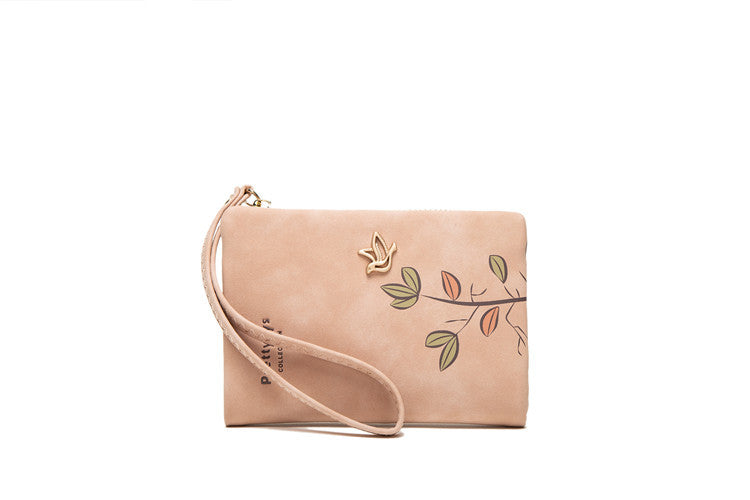 Casual Women's Short Frosted Vintage Print Ladies Wallets