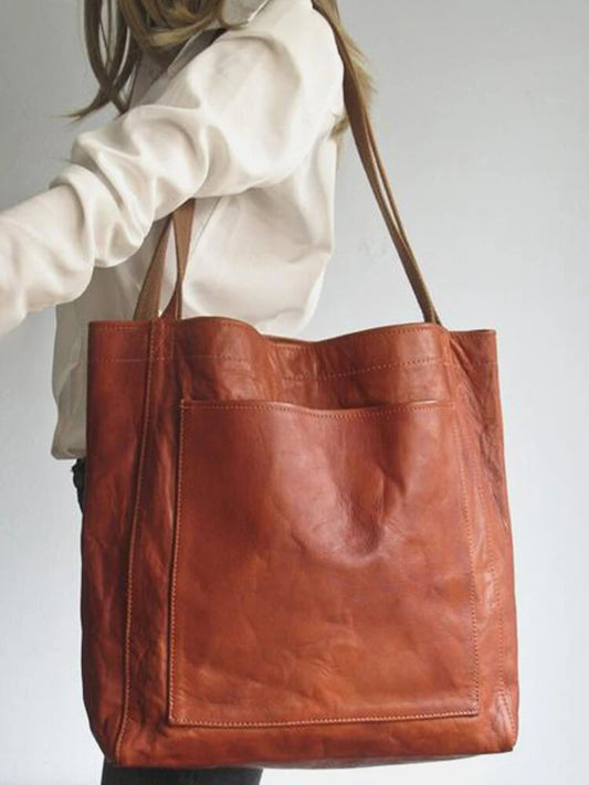 Women's Pocket One Retro Oil Waxed Large Capacity Bags