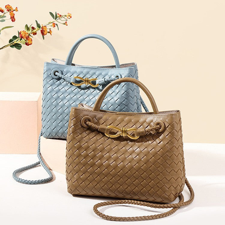 Women's Bow Hand-woven Simple Portable Classic Style Women's Shoulder Bag