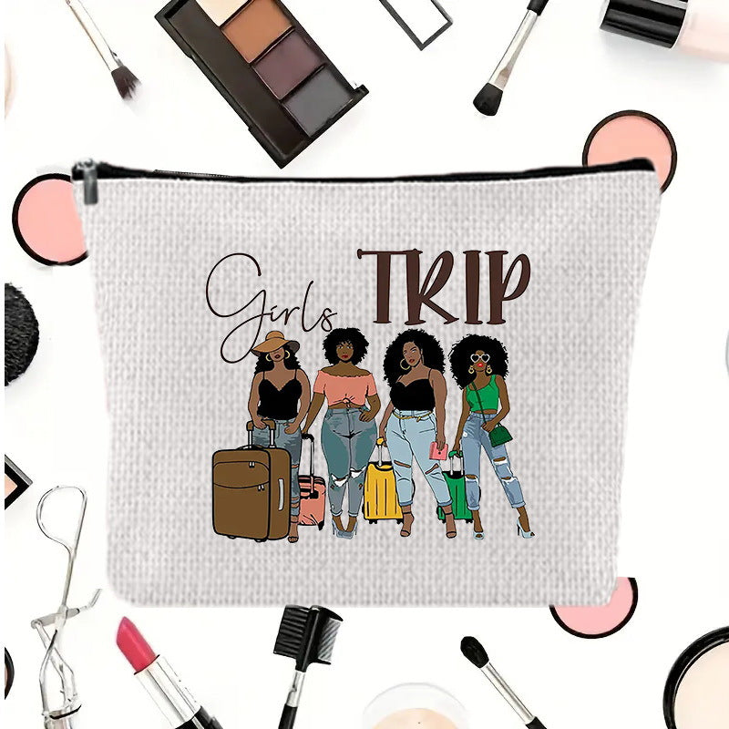Printing Buggy Large Capacity Simple Zipper Makeup Bag