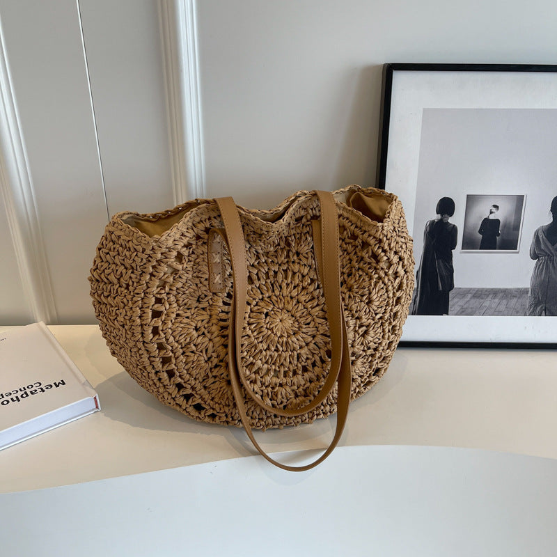 Women's Straw Fashion Simple Beach Vacation Large Bags