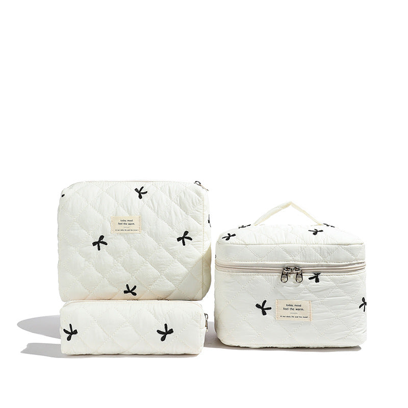 Korean Style Bowknot Niche Pencil Storage Cosmetic Bags