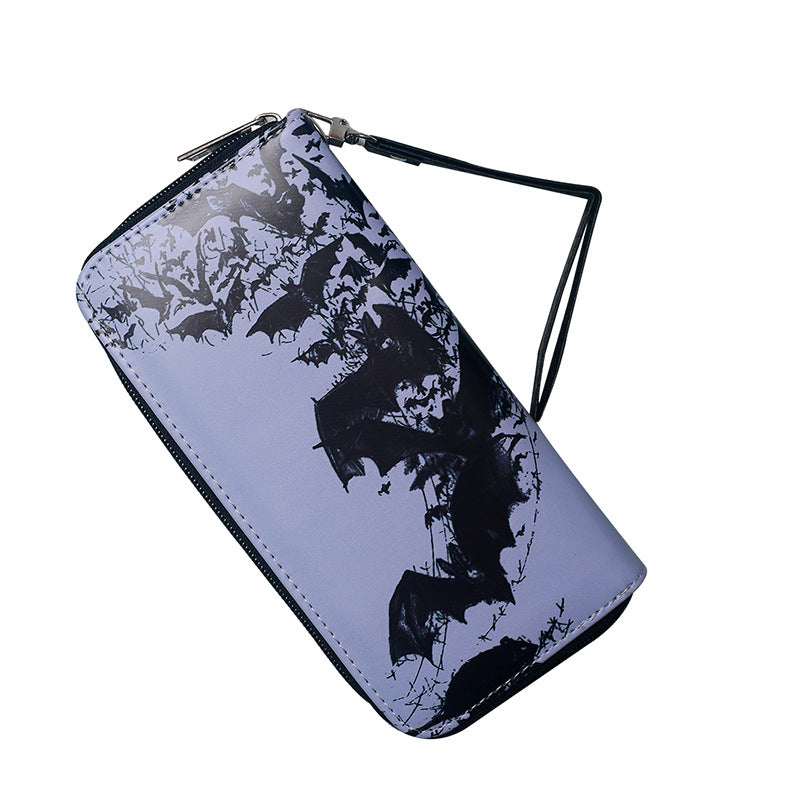 Women's & Men's Retro Skull Personalized Long Large Capacity Men's Wallet