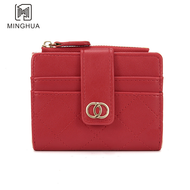 Women's Short Solid Color Summer High-grade Zipper Bags