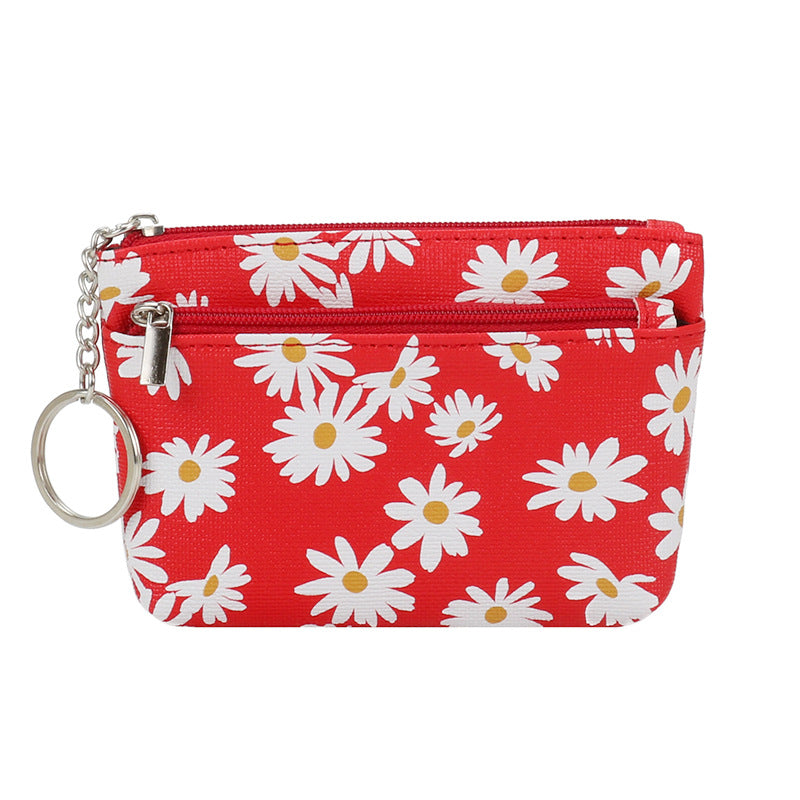 Women's Korean Style Fresh Little Daisy Pocket Coin Purses