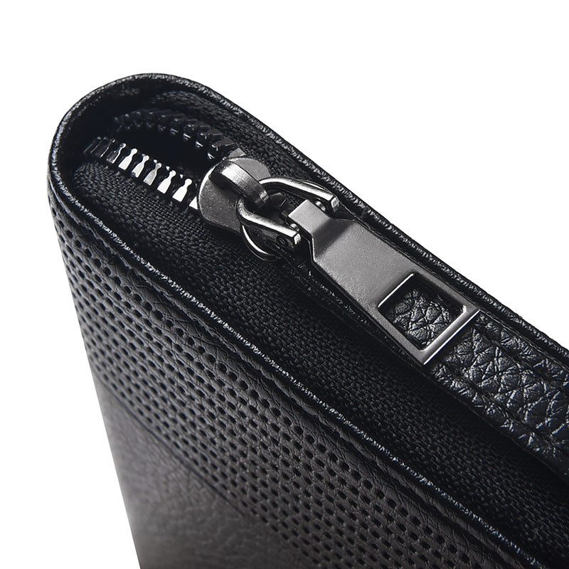 Men's Zipper Long Clutch Mobile Multiple Slots Men's Wallets