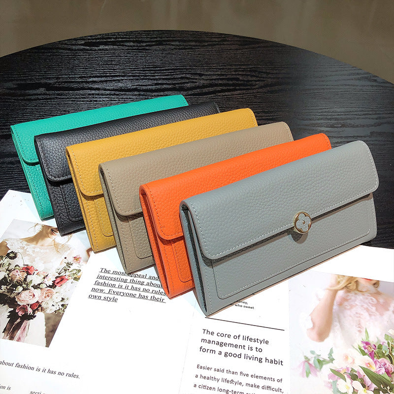 Women's Graceful Genuine Leather Large Capacity Simple Ladies Wallet