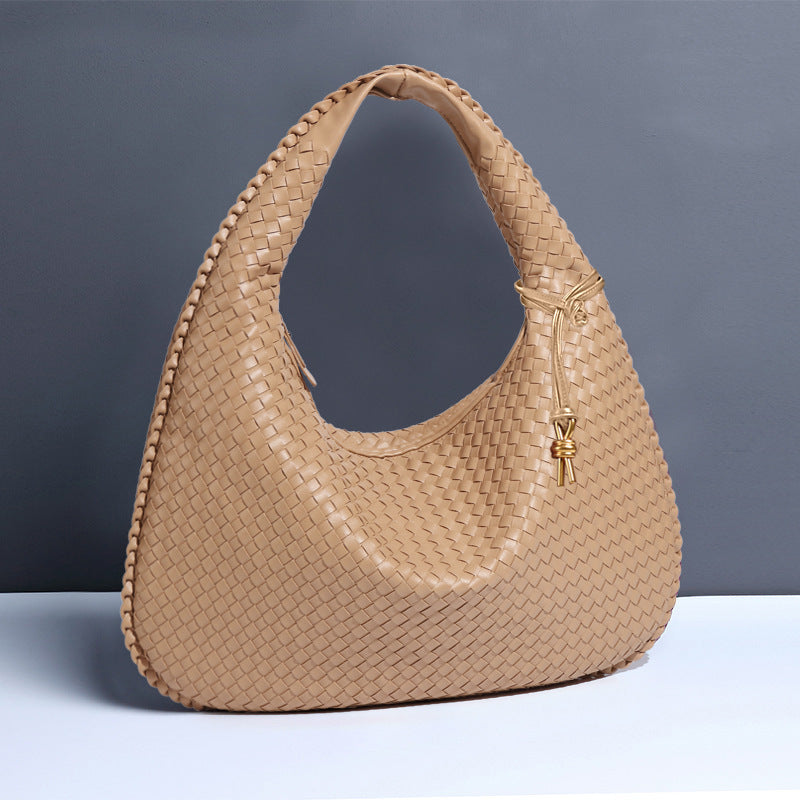 Women's Crescent Hand-woven Portable Dumpling Fashion Underarm Shoulder Bags