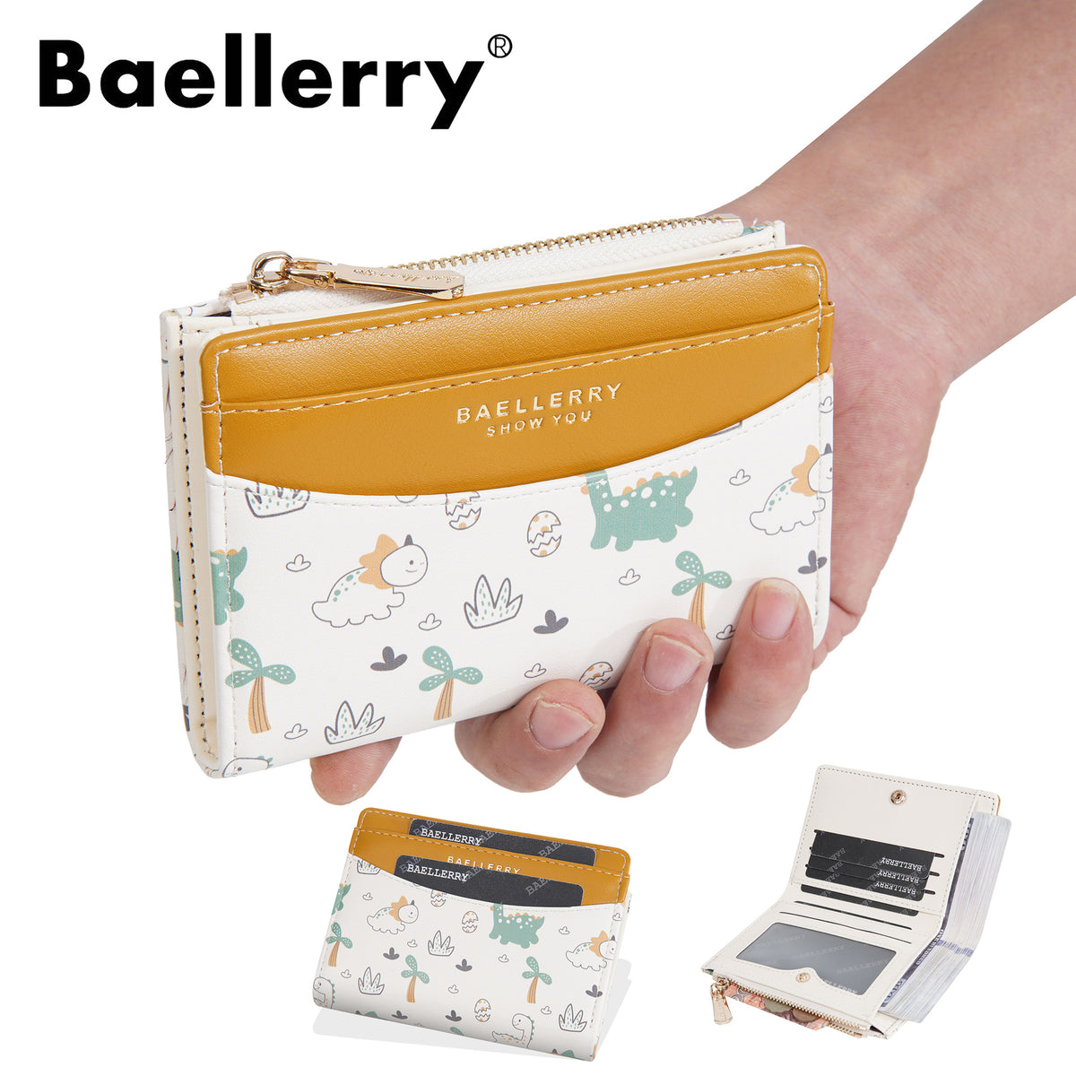 Women's Short Cartoon High-grade Multiple Slots Zipper Ladies Wallet