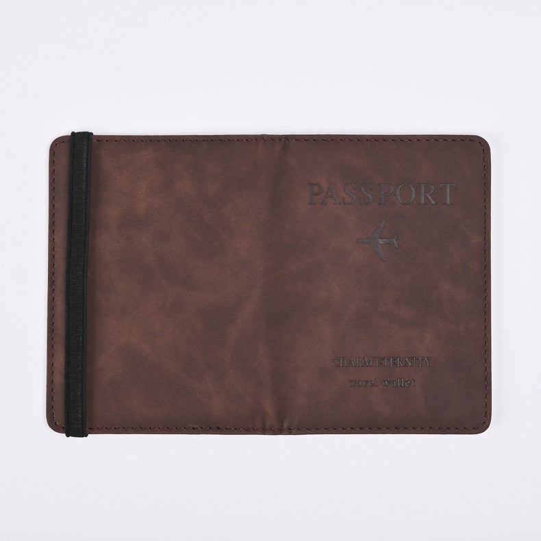Passport Storage Leather Boarding Pass Cover Card Holder