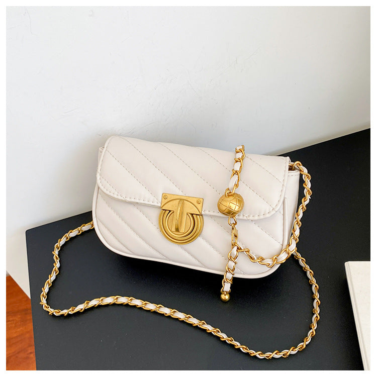 Western Style Embroidery Thread Female Autumn Popular Chain Retro Small Square Bags