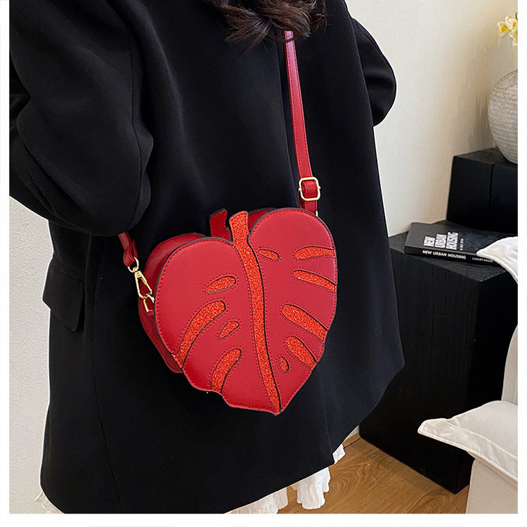 Women's Cute Maple Leaf High Texture Light Luxury Women's Shoulder Bag
