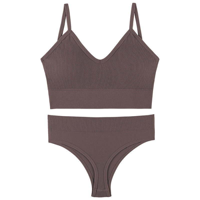 Women's French Suit Wireless Push Up Thin Lingerie Sets