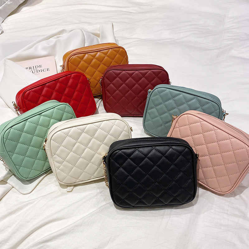 Innovative Women's Trend Chain Diamond Plaid Women's Messenger Bag