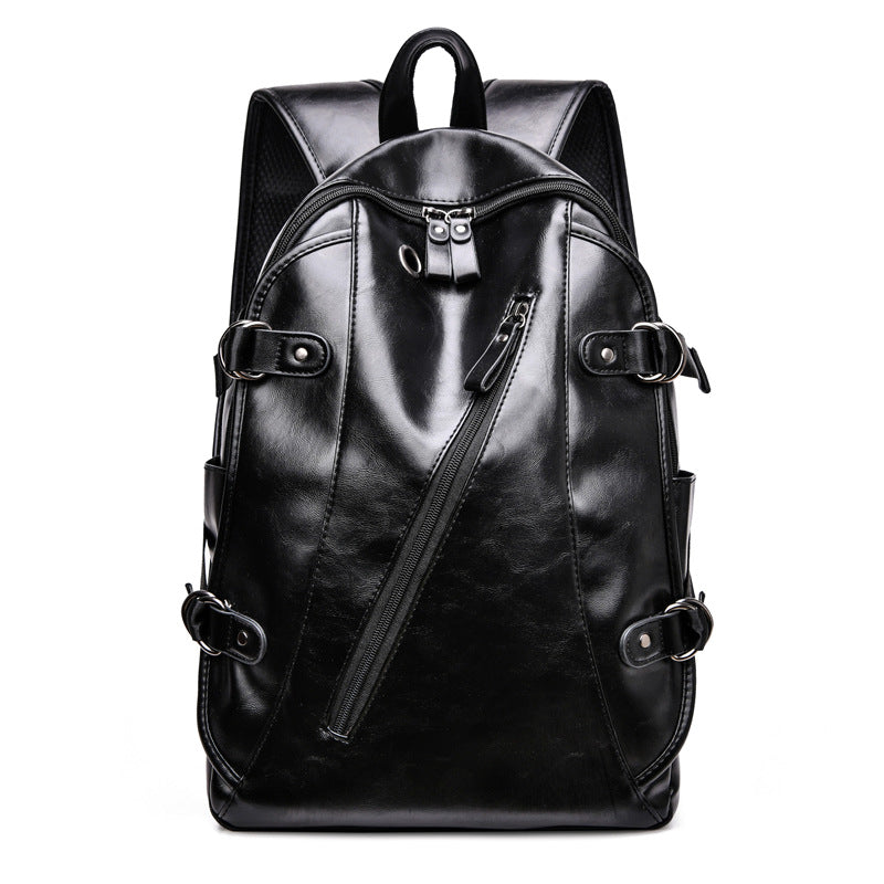 Men's Soft Leather Business Male Leisure Distribution Backpacks