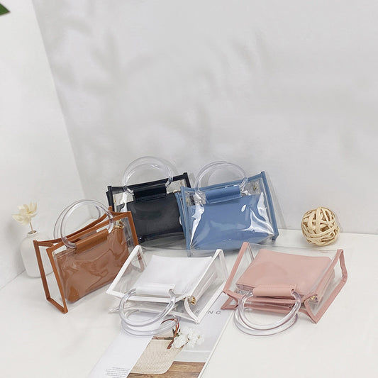 Women's Mother Two-piece Set Transparent Chain Shoulder Bags
