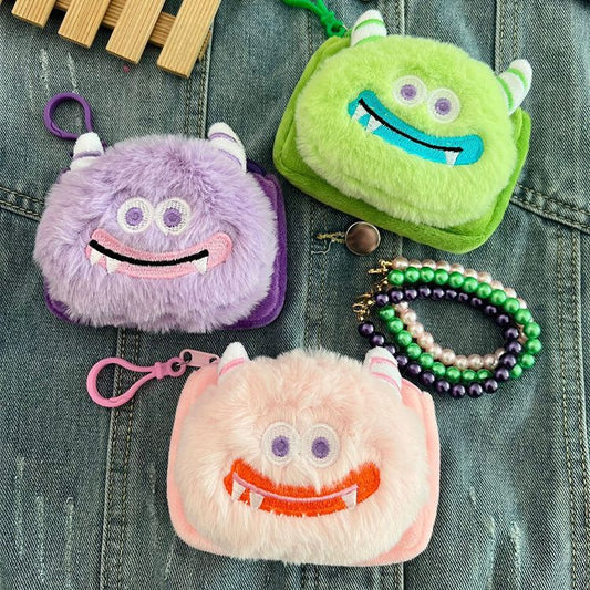 Cute Monster Plush Cartoon Girlish Ugly Doll Coin Purses