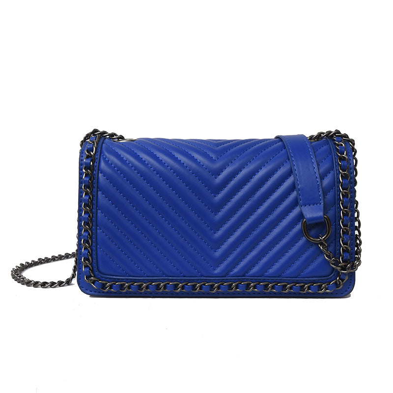 Women's Fashion Solid Color Chain Rhombus Women's Shoulder Bag