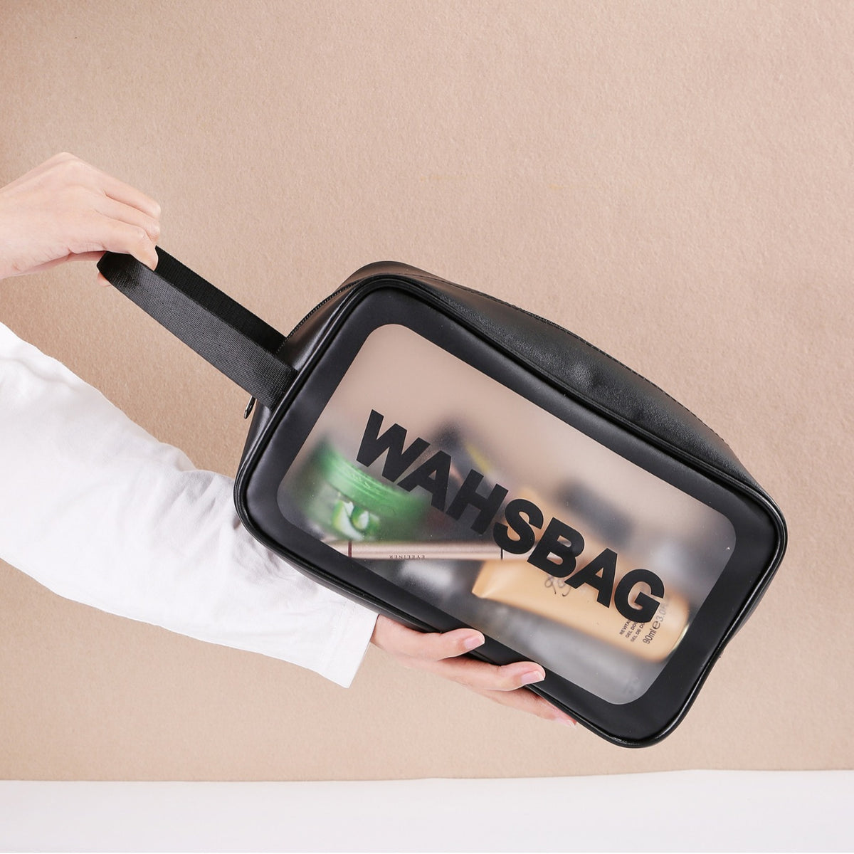 Storage Large Capacity Wash Waterproof Portable Letter Cosmetic Bags