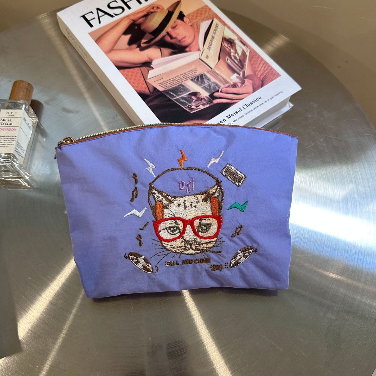 Round Embroidery Environmental Protection Storage Waterproof Cosmetic Bags