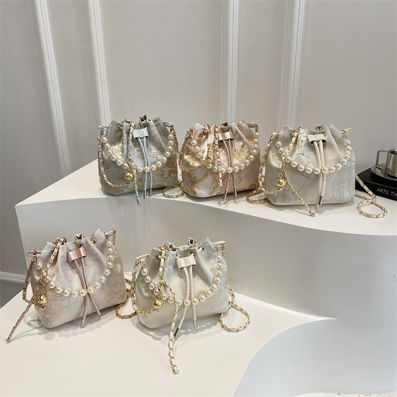 Cheongsam Style Pearl Western Chinese Large Capacity Bags