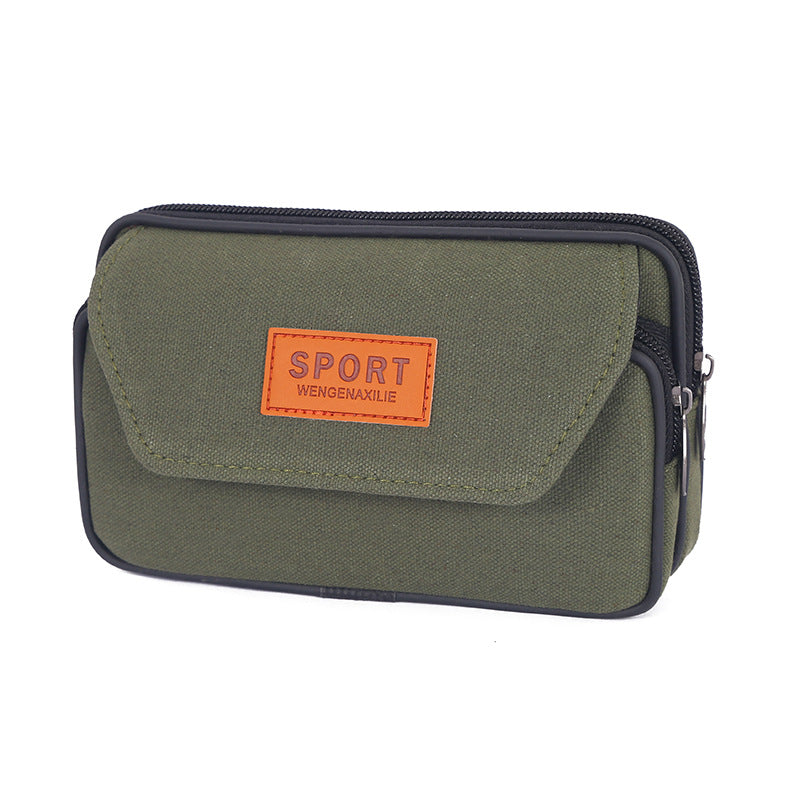 Men's Mobile Cell Horizontal Vertical Hanging Construction Men's Waist Packs