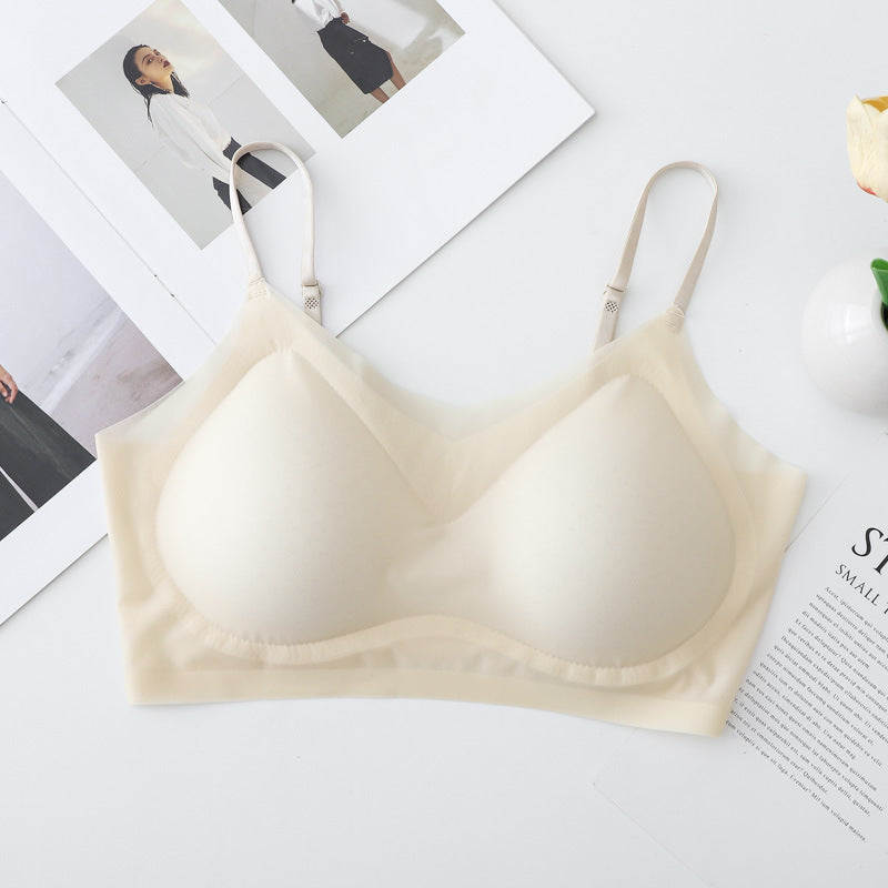 Women's Fixed Cup Seamless Wireless Push Up Breathable Cool Everyday Bras