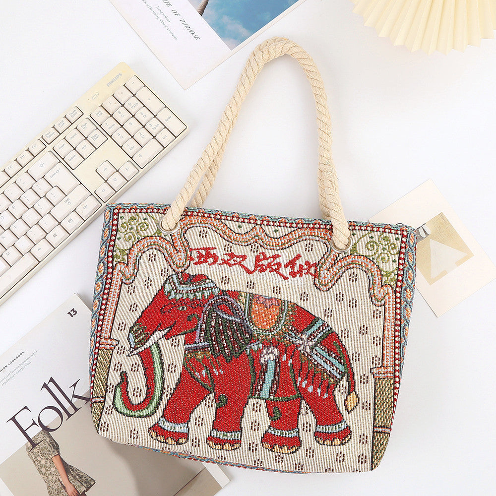 Women's Style Medium Canvas Large Double Sided Shoulder Bags