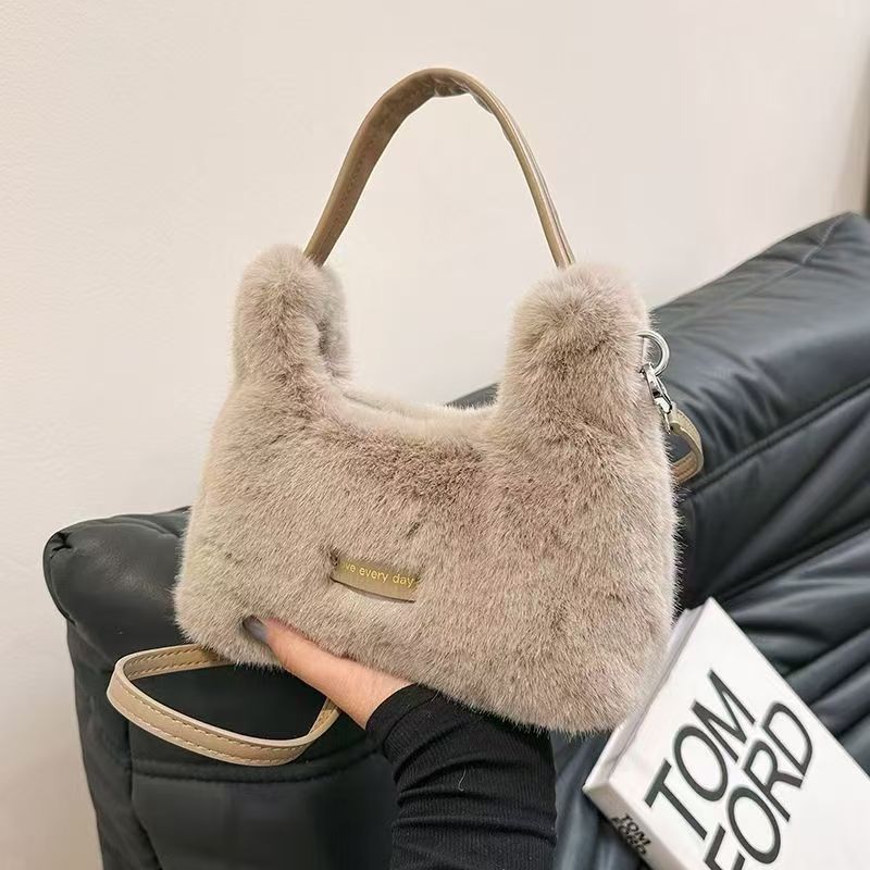 Fashion Exquisite Plush Imitation Fur High Sense Korean Style Women's Shoulder Bag