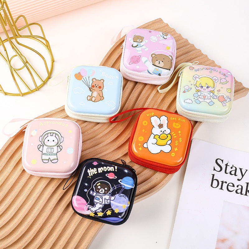 Astronaut Change Storage Headset Cable Portable Coin Purses