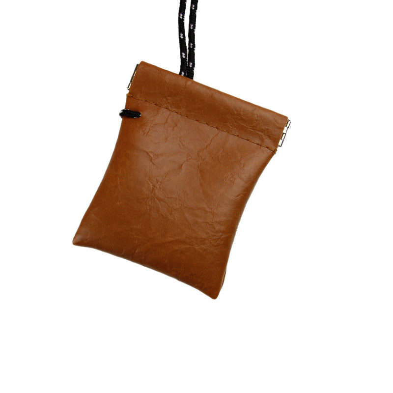 Women's & Men's & Halter Earphone Storage Leather Novelty Coin Purses