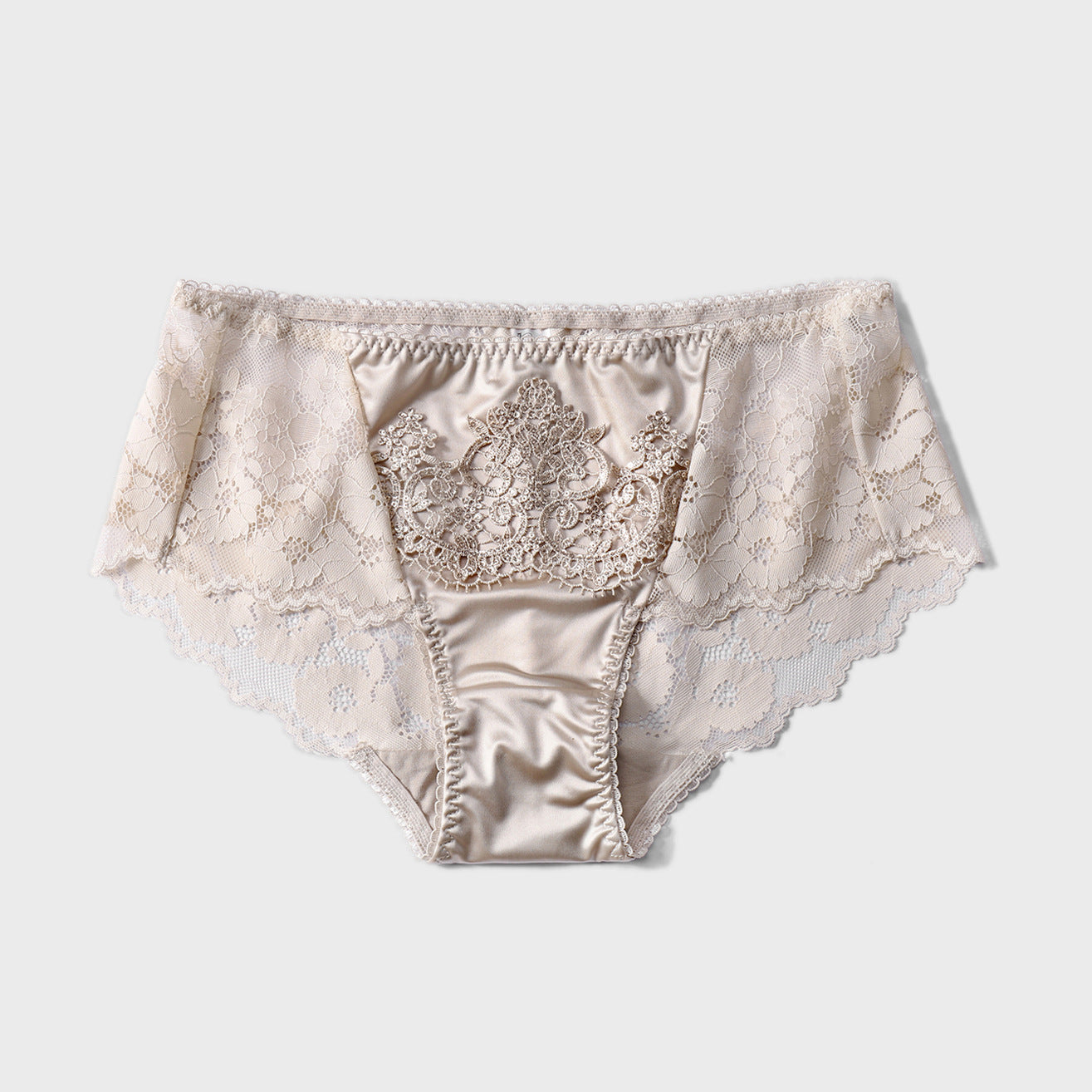 Women's Crown Flower Underwear Lace Triangle High Elastic Panties