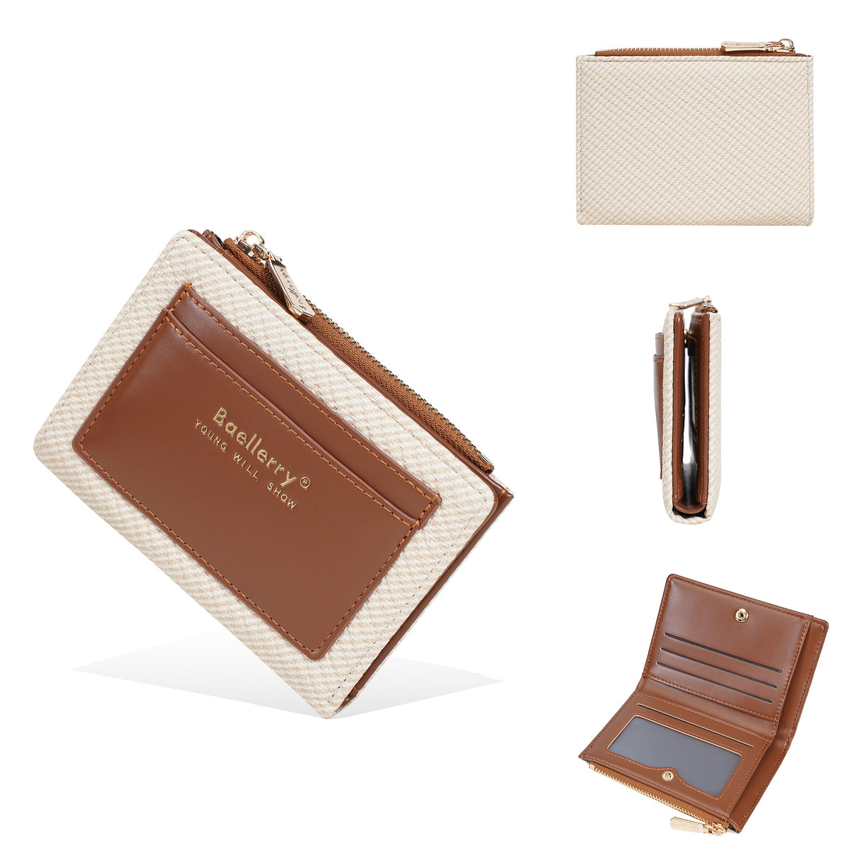 Women's Short Fashion Color Contrast Integrated High-grade Purses