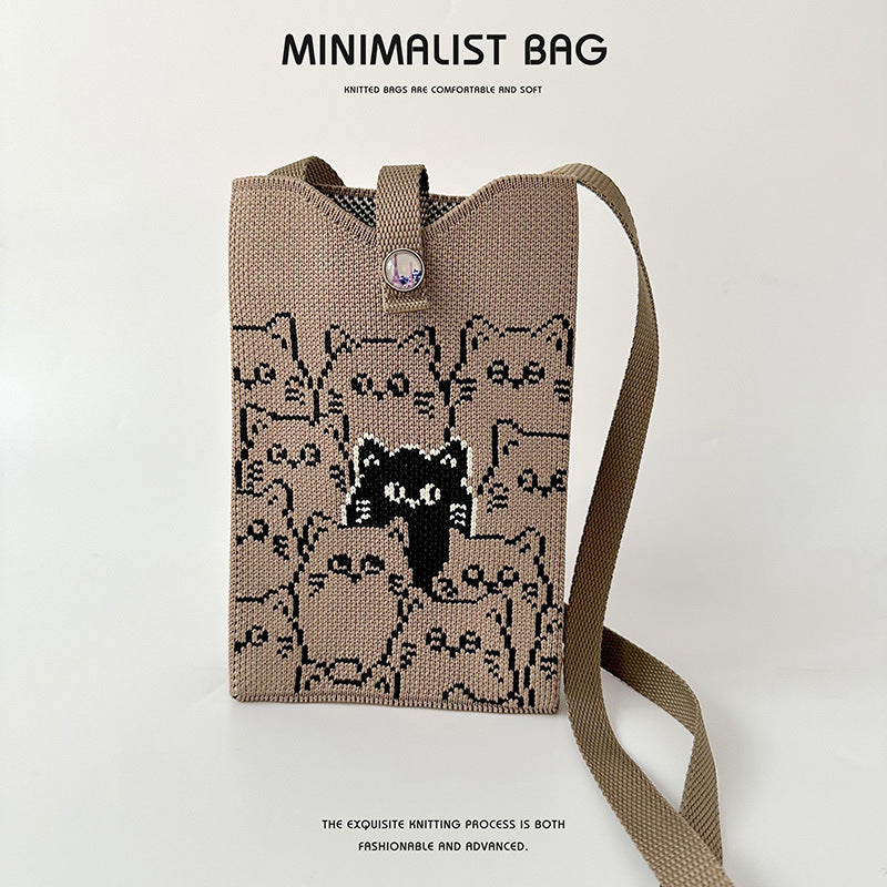 Women's Cute Black White Panda Mini Korean Purses