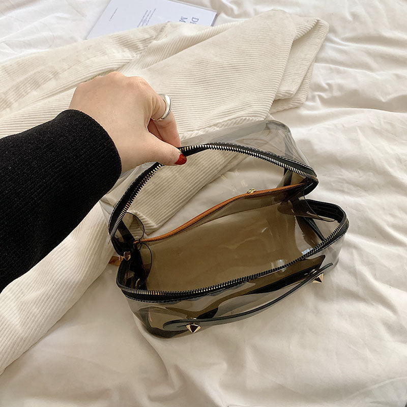Transparent High-grade Portable Tile Wash Cosmetics Makeup Bag