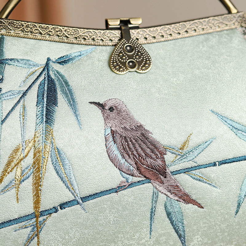 Embroidered Chinese Style Cheongsam Banquet Pure Handbags