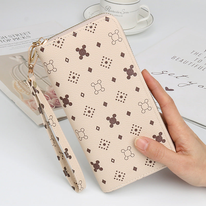 Women's Capacity Zipper Long Fashion Clutch Mobile Phone Bags