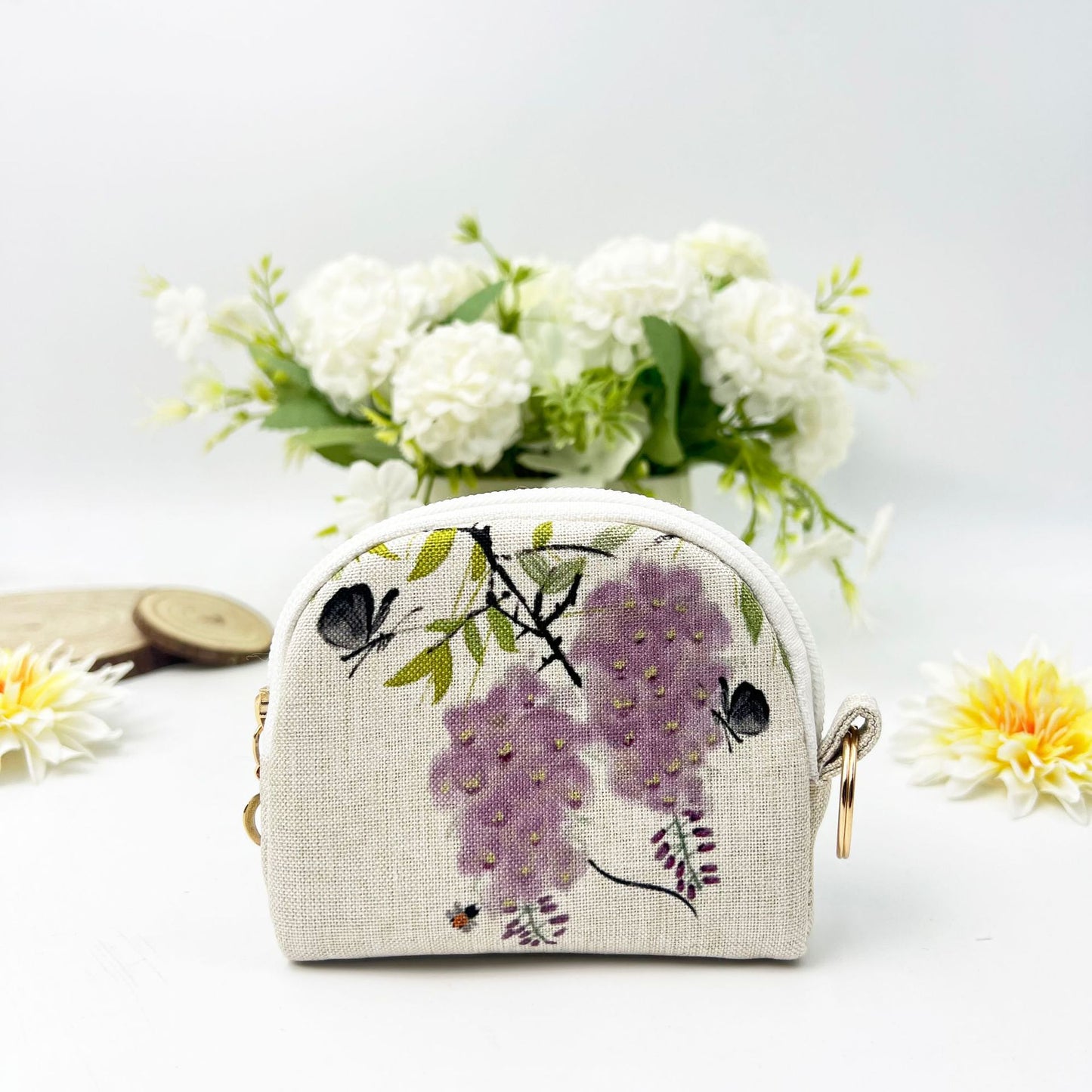 Hot Stamping Zipper Shell Portable Storage Coin Purses