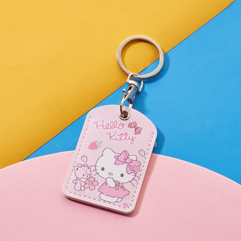 Rectangular Community Control Protective Elevator Leather Card Holder