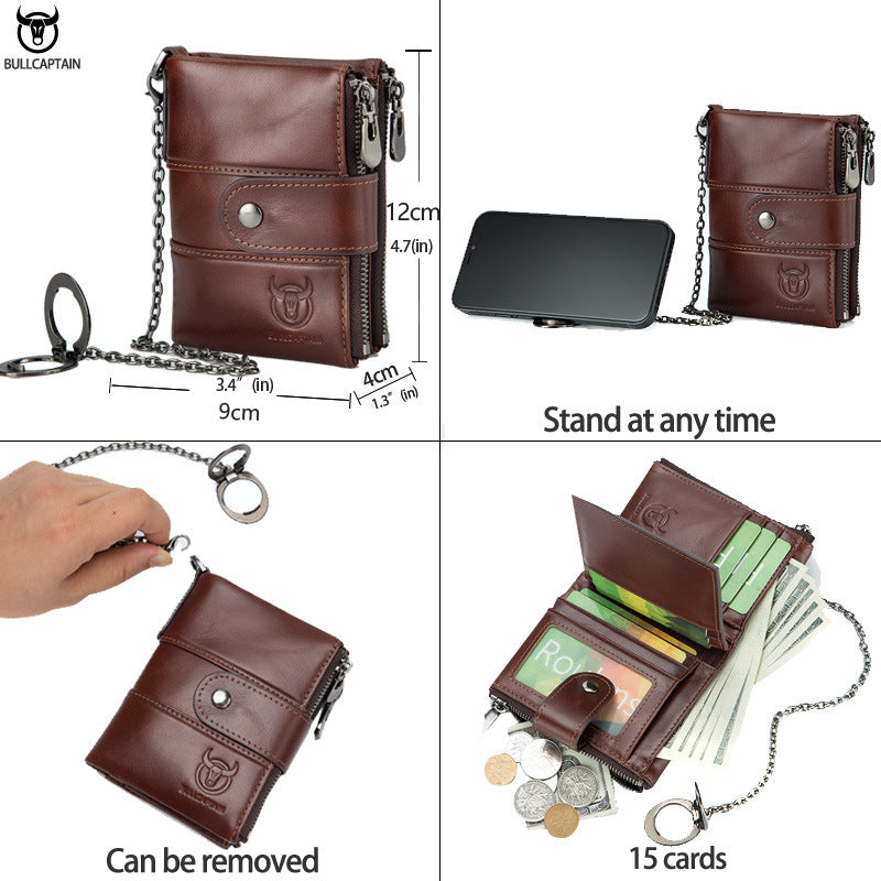 Genuine Vertical Mobile Send Greeting Husband Gift For Males Box Men's Wallets